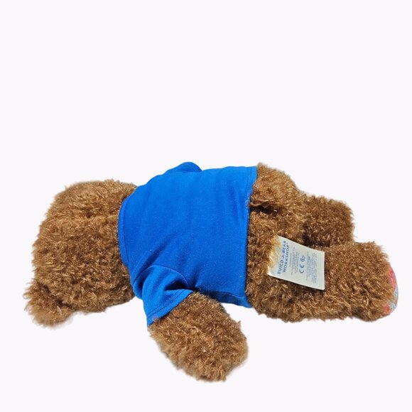 Build a Bear Happy Birthday Teddy Bear 14 inch Plush Blue T-Shirt Stuffed Animal - Picture 4 of 12